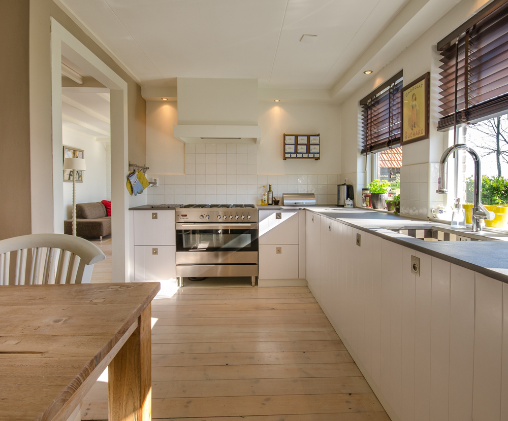 image showing a bright kitchen